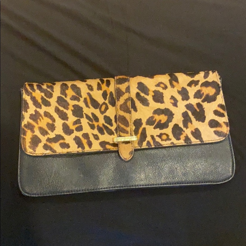 Nine West leopard print clutch